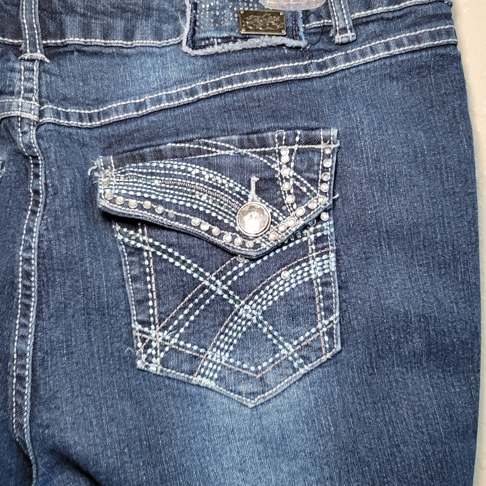 One‎ 5 One Dark Blue Straight Leg Jeans - Picture 5 of 14